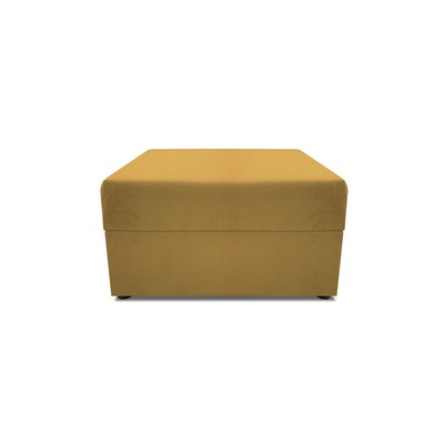 Пуф в прихожую «Бергамо», 777×777×780 мм, велюр, цвет dream yellow