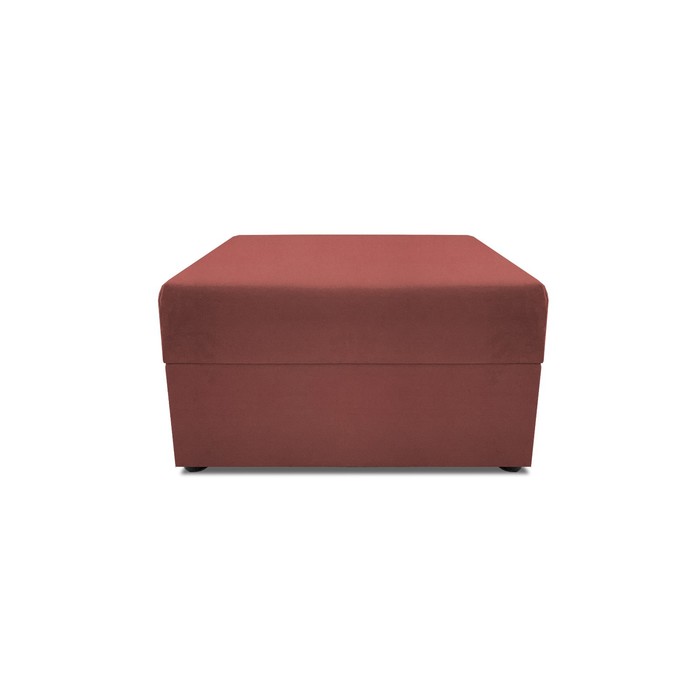 Пуф в прихожую «Бергамо», 777×777×780 мм, велюр, цвет dream coral - Фото 1