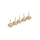 Гвозди ТУНДРА, декоративные, обивочные, фактурные, 11×16 мм, золото, фасовка 50 шт. - Фото 12