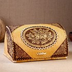 Хлебница шлем "Розы"  33х25х18,5 см, береста - фото 2099331