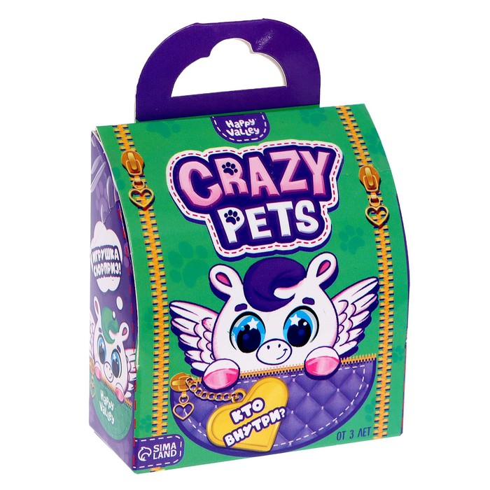 Игрушка-сюрприз Crazy Pets, с наклейками - фото 1886852861