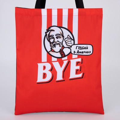 Сумка шопер Bye, 35×0.5×40, отд без молнии, без подклада, красная