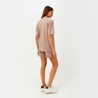 Костюм женский (футболка, шорты) MINAKU: Casual collection цвет бежевый, размер 46 7912747 - фото 14049978