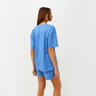 Костюм женский (футболка, шорты) MINAKU: Casual collection цвет голубой, размер 42 - Фото 3