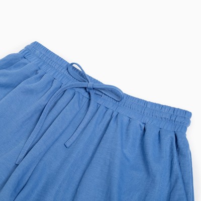 Костюм женский (футболка, шорты) MINAKU: Casual Collection, голубой, размер 42