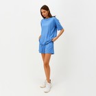 Костюм женский (футболка, шорты) MINAKU: Casual collection цвет голубой, размер 42 - Фото 4