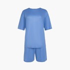 Костюм женский (футболка, шорты) MINAKU: Casual collection цвет голубой, размер 42 - Фото 7