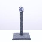 Когтеточка-столбик "Комфорт", ковролин, 30 х 30 х 50 см, серая - Фото 2