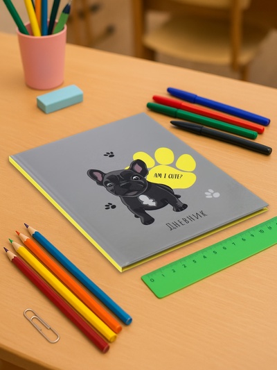 Дневник школьный для 1-11 классов, «Собачка Am I Cute?», твёрдая обложка 7БЦ, глянцевая ламинация, 40 листов