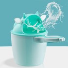 Ковш для купания и мытья головы, детский банный ковшик, хозяйственный «Коровка», цвет зеленый - фото 21620653