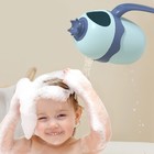 Ковш пластиковый для купания и мытья головы, детский банный ковшик «Корона», 400 мл., с леечкой, цвет голубой - Фото 4