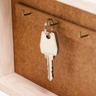 Ключница настенная «Синица», панно декоративное, дуб молочный, 15×21 см - фото 28474288