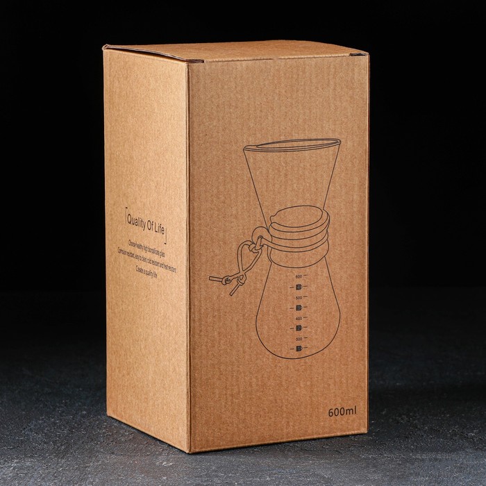 Кемекс стеклянный для заваривания кофе «Колумб», 600 мл, без сита - фото 1889815129