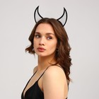 Ободок для волос карнавальный «Чёртик», чёрный - Фото 2