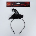 Хэллоуин. Ободок для волос карнавальный «Ведьма», с розами, чёрный - фото 25930393