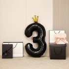 Воздушный шар фольгированный 40" «Цифра 3 с короной» - Фото 3