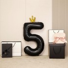 Воздушный шар фольгированный 40" «Цифра 5 с короной» - Фото 3