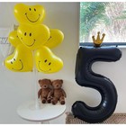 Воздушный шар фольгированный 40" «Цифра 5 с короной» - Фото 4