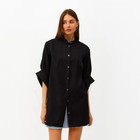 Рубашка женская MINAKU: Casual collection цвет черный, р-р 42 - фото 9775676