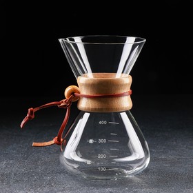 Кемекс стеклянный для заваривания кофе «Колумб», 400 мл, 13×11×17 см, без сита