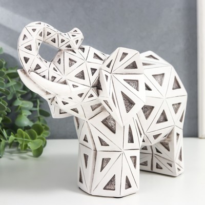 Фигурка 3D полистоун «Слон Геометрия», 19×11×25.5 см