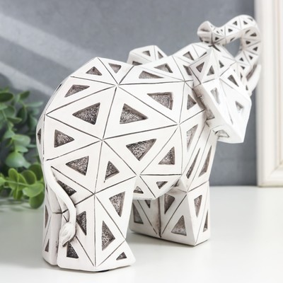 Фигурка 3D полистоун «Слон Геометрия», 19×11×25.5 см