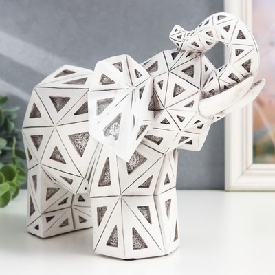 Фигурка 3D полистоун «Слон Геометрия», 19×11×25.5 см