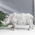 Сувенир полистоун 3D "Носорог Геометрия" 25,1 см - фото 9775919