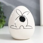 Сувенир керамика яйцо "Заячий хвостик" 6,3х6,3х9 см - фото 6615845