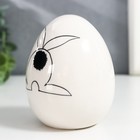 Сувенир керамика яйцо "Заячий хвостик" 6,3х6,3х9 см - фото 6615846