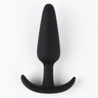 Анальная пробка конус, софт-силикон, 22×85 мм, черный - Фото 1