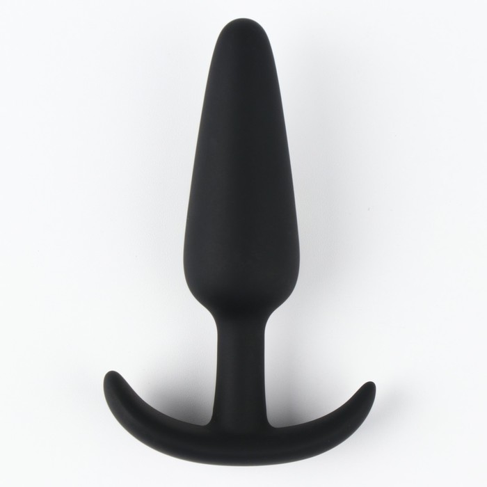 Анальная пробка конус, софт-силикон, 22×85 мм, черный - Фото 1