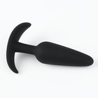Анальная пробка конус, софт-силикон, 26×100 мм, черный - Фото 2