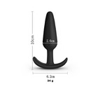 Анальная пробка конус, софт-силикон, 26×100 мм, черный - Фото 4