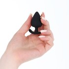 Анальная пробка Оки-Чпоки, силикон Soft-touch, D = 27 мм, черный - Фото 3