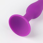 Анальная пробка, Оки-Чпоки, конус, Soft силикон, 25 х 80 мм, фиолетовый - Фото 3