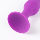 Анальная пробка, Оки-Чпоки, конус, Soft силикон, 32 х 100 мм, фиолетовый - Фото 3