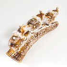 Фигурка полистоун «Три белых слона с попоной из арабского ковра на роге», 9×4×17.5 см - фото 35834443