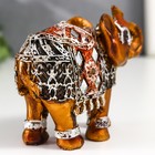 Сувенир полистоун "Бронзовый слон в серебристой попоне с зеркалами" 9,5х5х7 см - Фото 4