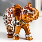 Сувенир полистоун "Бронзовый слон в серебристой попоне с зеркалами" 9,5х5х7 см - Фото 6