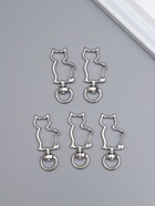 Карабин металлический «Кошка», 42×17 мм / 8×2.2 мм, 5 шт., металл под серебро - Фото 6