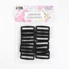 Пряжка регулирующая, двухщелевая, вн. ширина=38 мм, s=3.5 мм, 10 шт., чёрная - Фото 3