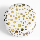 Шкатулка металл круглая "Рисунки золотом на белом и чёрном" МИКС 5,2х7,5х7,5 см - фото 8093254