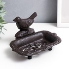 Фигурка-мыльница чугун «Птица», подставка для мелочей, 9×11×15 см - Фото 1