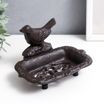 Фигурка-мыльница чугун «Птица», подставка для мелочей, 9×11×15 см