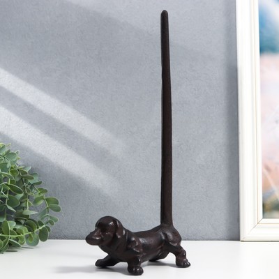 Фигурка чугун, держатель для полотенец бумажных «Собака», 30×7×14 см