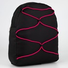 Рюкзак текстильный со шнуровкой, цвет чёрный - фото 10780766