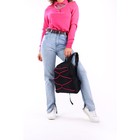 Рюкзак текстильный со шнуровкой, цвет чёрный - фото 10780770