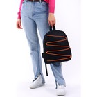 Рюкзак текстильный со шнуровкой, цвет чёрный - фото 6616517