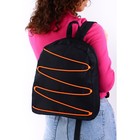 Рюкзак текстильный со шнуровкой, цвет чёрный - фото 6616518